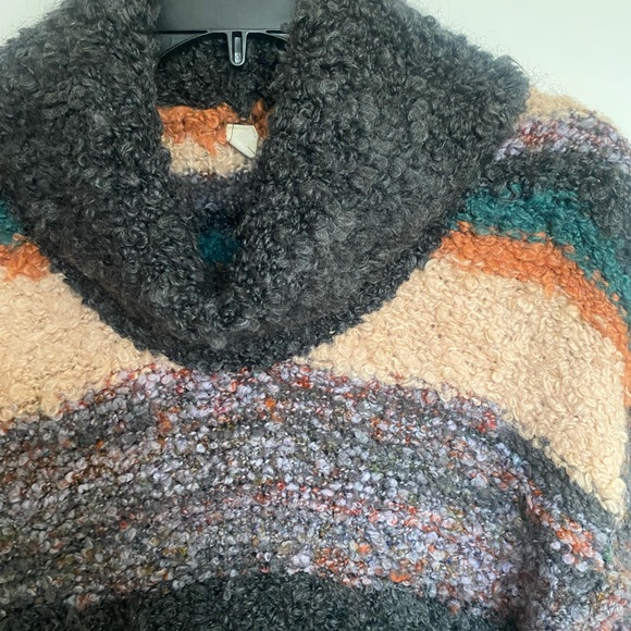 Moth Multicolored Boho Cowl Sweater Size XS - Picture 3 of 4